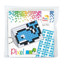 Pixelhobby B.V. Pixelhobby Kulcstartó szett (kulcstartó alaplap + 3 szín) bálna Mozaik játék