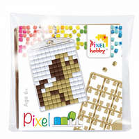 Pixelhobby B.V. Pixelhobby Kulcstartó szett (kulcstartó alaplap + 3 szín) kutyus Kreatív játék