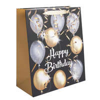 Yala Design Ajándéktasak Happy Birthday - arany fekete 11x14 cm