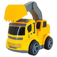  Játék lendkerekes teherautó 11x5,5 cm - sárga markoló