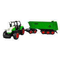  Játék traktor pótkocsival - zöld 1:72