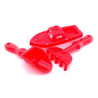 Shantou Chenghai Toys Mini homokozó szett hajóval - piros