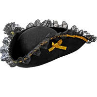 Widmann Tricorn kalap fekete - jelmez kiegészítő