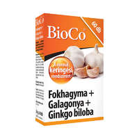  BioCo Fokhagyma + Galagonya + Ginkgo biloba tartalmú étrend-kiegészítő tabletta 60x
