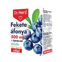  Dr. Herz Fekete áfonya 500 mg + szerves cink kapszula 60x