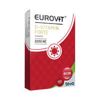  Eurovit D-vitamin 3000 NE forte étrend-kiegészítő tabletta 60x