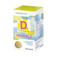  Goodwill D3-vitamin Kid 1000 NE karamell ízű étrend-kiegészítő rágótabletta gyermekeknek 90x