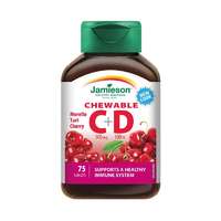  Jamieson C+D-vitamin 500 mg/500 NE szopogató tabletta cseresznye ízesítéssel 75x