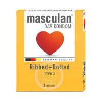  Masculan Ribbed+Dotted óvszer 3x