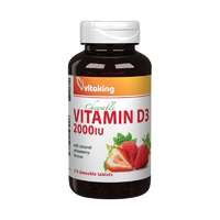  Vitaking D-vitamin 2000NE rágótabletta eper ízű 90x