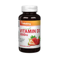  Vitaking D-vitamin 2000NE eper ízű rágótabletta 210x