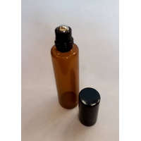 Roll-on barna üveg FÉM golyós 10ml (vékony falu)