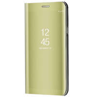  Samsung Galaxy A03s SM-A037F, Oldalra nyíló tok, hívás mutatóval, Smart View Cover, arany (utángyártott)