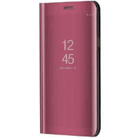  Samsung Galaxy M52 5G SM-M526B, Oldalra nyíló tok, hívás mutatóval, Smart View Cover, vörösarany (utángyártott)