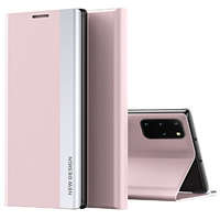  Xiaomi Poco F4 GT, Oldalra nyíló tok, stand, Wooze Silver Line, rózsaszín