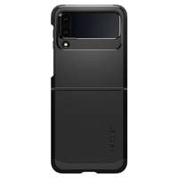  Samsung Galaxy Z Flip4 SM-F721B, Szilikon tok + műanyag hátlap, Spigen Tough Armor, fekete