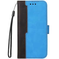  Samsung Galaxy S20 / S20 5G SM-G980 / G981, Oldalra nyíló tok, stand, kártyatartóval, kézpánttal, Wooze Colour Wallet, kék