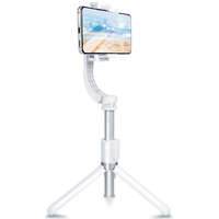  Selfie bot 3in1, 19 - 86 cm, 360°-ban forgatható, exponáló gombbal, bluetooth-os, v4.0, tripod állvány funkció, gimbal, SSTR-L08, fehér