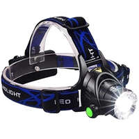  LED-es fejlámpa, 5 W-os, 3 féle üzemmód, fény fókusz állítás, fel-le mozgatható fényforrás, vízálló, Wooze HeadLight, fekete/kék
