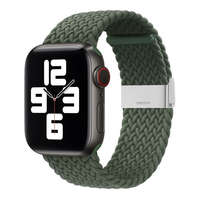  Apple Watch 1-6, SE, SE (2022) (42 / 44 mm) / Watch 7-9 (45 mm) / Watch Ultra (49 mm), textíl pótszíj, állítható, szőtt stílusú, zöld