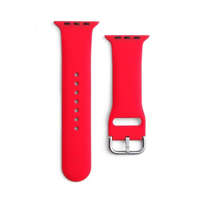  Apple Watch 1-6, SE, SE (2022) (38 / 40 mm) / Watch 7-8 (41 mm), szilikon pótszíj, állítható, fém csattal, piros