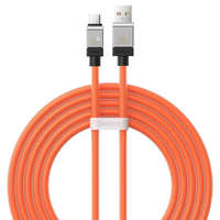  USB töltő- és adatkábel, USB Type-C, 200 cm, 6000 mA, 100W, törésgátlóval, gyorstöltés, Baseus Coolplay, CAKW000707, narancssárga