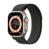  Apple Watch 1-6, SE, SE (2022) (42 / 44 mm) / Watch 7-8 (45 mm) / Watch Ultra (49 mm), textíl pótszíj, állítható, Dux Ducis YJ, fekete/sötétszürke