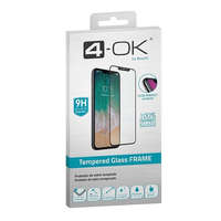  Apple iPhone 15 Pro Max, Kijelzővédő fólia, ütésálló fólia (az íves részre is!), Tempered Glass (edzett üveg), tok barát, 3D Full Cover, Full Glue, Blautel 4-OK, fekete