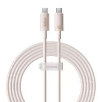  USB Type-C töltő- és adatkábel, USB Type-C, 200 cm, 100W, gyorstöltés, PD, Baseus Habitat, P10360202421-01, rózsaszín