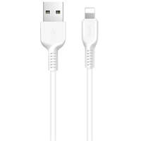  USB töltő- és adatkábel, Lightning, 100 cm, 2400 mA, törésgátlóval, Hoco X13 Easy, fehér