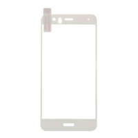  Huawei P10 Lite, Kijelzővédő fólia, ütésálló fólia (az íves részre is!), Tempered Glass (edzett üveg), fehér
