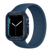  Apple Watch 4-6, SE (40mm), Watch 7 (41mm), Szilikon védőkeret, ütésálló, szíj nélkül, Spigen Rugged Armor, kék