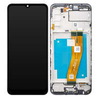 Samsung Samsung Galaxy A03s kompatibilis LCD modul kerettel, OEM jellegű, fekete