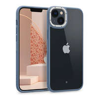  Apple iPhone 14 Plus, Műanyag hátlap védőtok + keret, közepesen ütésálló, Spigen Caseology Skyfall, átlátszó/kék