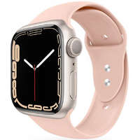  Apple Watch 4-6, SE, SE (2022) (42 / 44 mm) / Watch 7-9 (45 mm) / Watch Ultra 1-2 (49 mm), szilikon pótszíj, állítható, két lyukas rögzítés, TP IconBand, rózsaszín