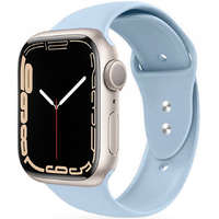  Apple Watch 4-6, SE, SE (2022) (38 / 40 mm) / Watch 7-9 (41 mm), szilikon pótszíj, állítható, két lyukas rögzítés, TP IconBand, világoskék