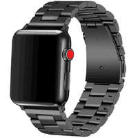  Apple Watch 4-6, SE, SE (2022) (38 / 40 mm) / Watch 7-9 (41 mm), fém pótszíj, rozsdamentes acél, vastag, Xprotector, fekete