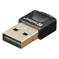 SANDBERG Sandberg Bluetooth Adapter - USB Bluetooth 5.0 Dongle (fekete; BT5.0 + EDR; Max: 20m)
