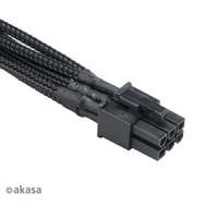 Akasa Kábel Akasa Flexa V6 6pin VGA hosszabbító 40cm harisnyázott fekete