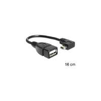 Delock Delock USB mini B -> USB A M / F adatkábel 0.16m OTG 90° / egyenes