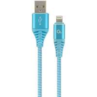 Gembird Gembird USB 2.0 A -> Lightning M / M adatkábel 1m kék-fehér szövet borítás