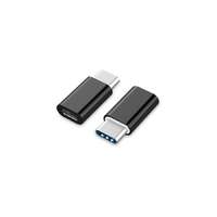  Gembird USB-C -> USB 2.0 micro B M / F adapter fekete