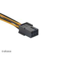 Akasa Kábel Táp Átalakító Akasa 6-Pin VGA (Male) - 8-Pin VGA (Female) 10cm