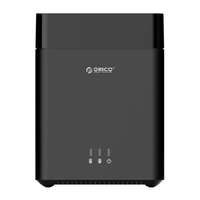 ORICO Orico Külső HDD tároló 3.5" - DS200C3-EU-BK (2 fiók, USB-C 3.1 Gen1, Max.: 2x16TB, fekete)