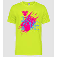 Pólómánia I Love Electronic Music - Férfi Neon Póló
