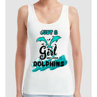 Pólómánia Just a girl who loves dolphins - Női Trikó