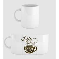 Pólómánia Life begins after coffee - Fehér Bögre 3dl