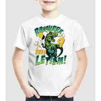 Pólómánia Szülinapos dínó magyar rawww i'm 9 - Uniszex Gyerek Póló