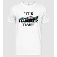 Pólómánia Forma 1 Its Hammer Time lewis hailton 2016 fekete felirat - Férfi Alap póló