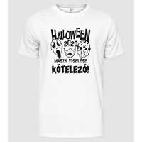 Pólómánia Maszk viselése kötelező egyszínű fekete - Férfi Alap póló